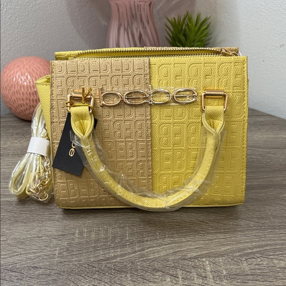 Bebe Two-Tone Blonde Mini Satchel - Picture 2 of 8